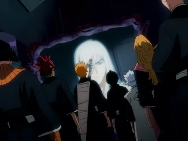 Capture 1 — Épisode 142 : Byakuya et Kenpachi arrivent