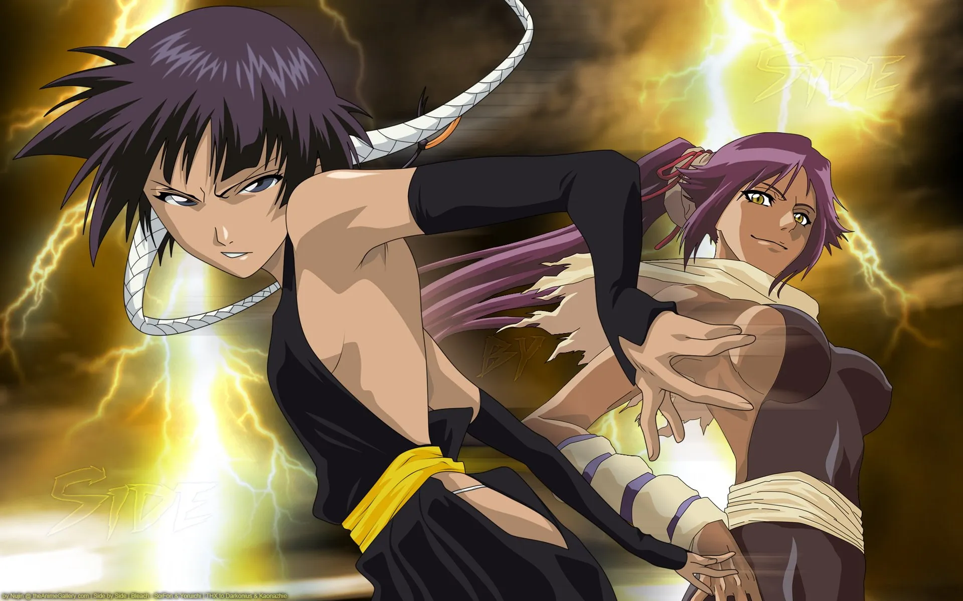 Yoruichi & Soifon — Wallpaper Bleach